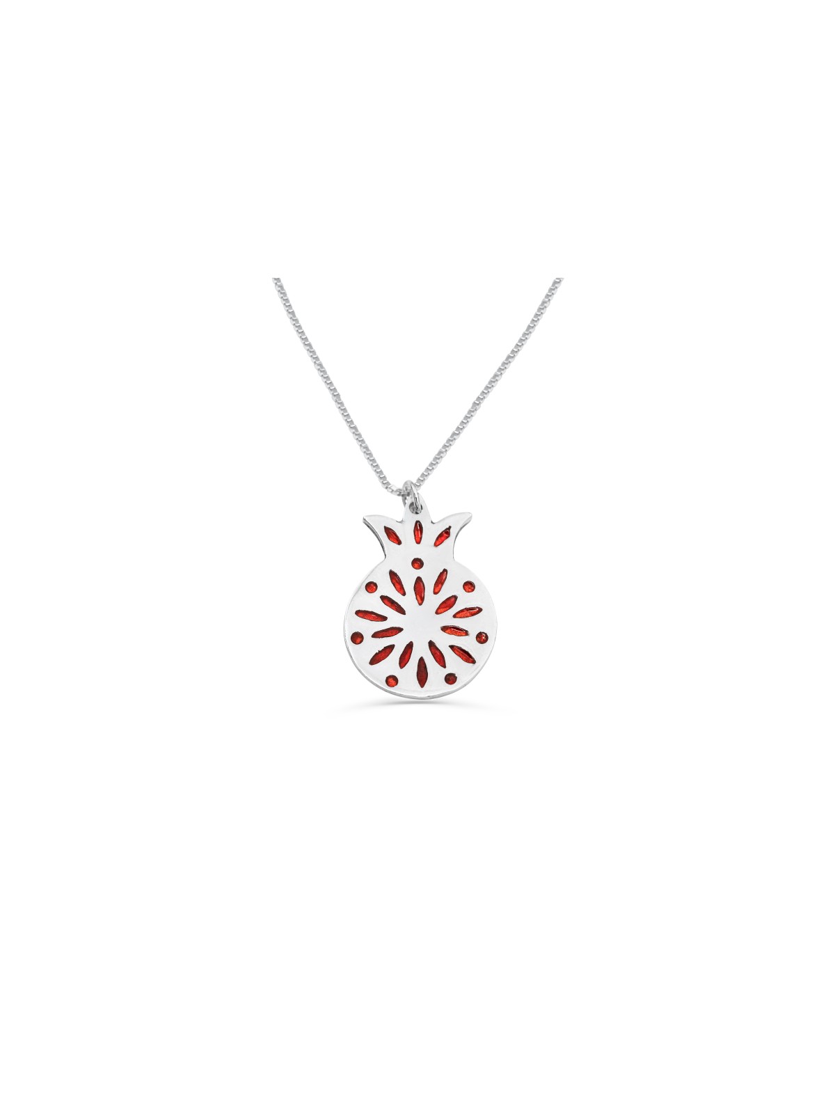 Pendentif émaillé en argent sterling grenade, famille en argent sterling