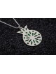 Pendentif émaillé en argent sterling grenade, famille en argent sterling