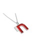 Superbe collier Chai moderne en émail froid et argent, argent sterling F