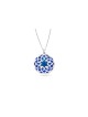 Mandala Star Sterling Silver Enameled Necklace , Sterling Silver Famil