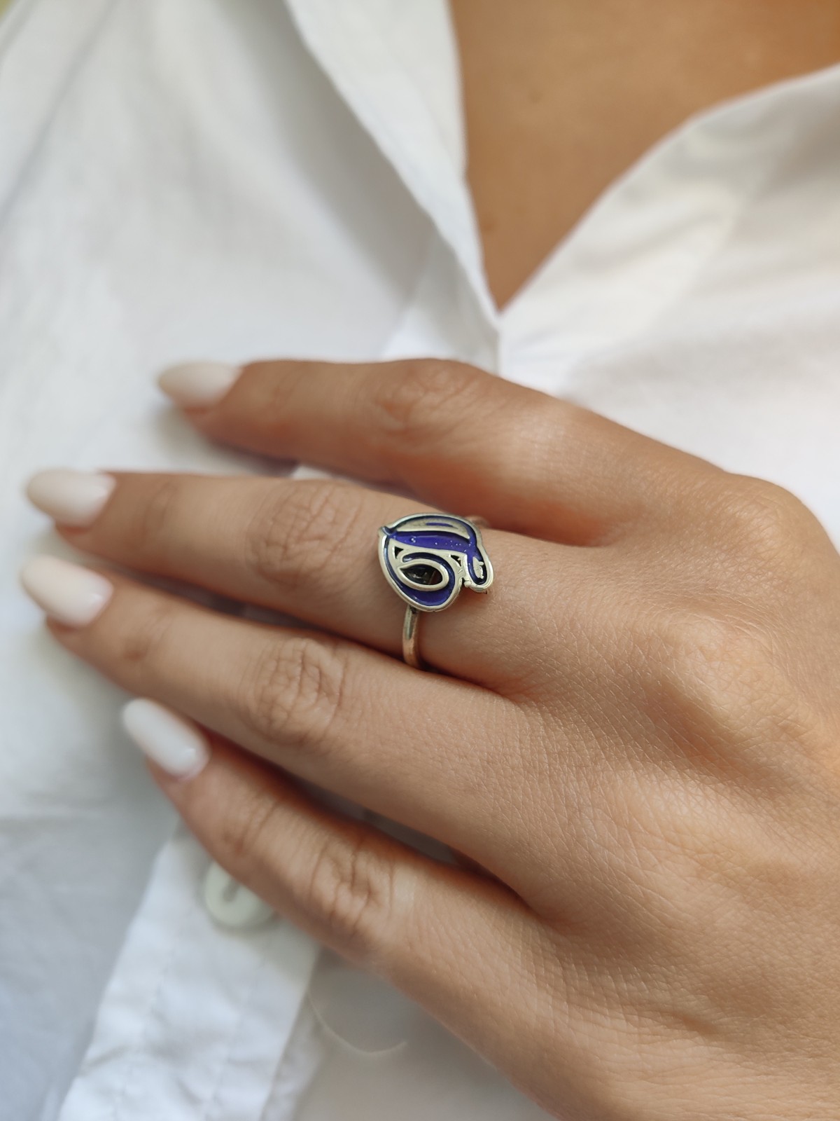 Bague initiale de nom élégant et coloré, cadeaux Tu B'Av, Judaica israélien