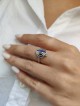 Bague initiale de nom élégant et coloré, cadeaux Tu B'Av, Judaica israélien