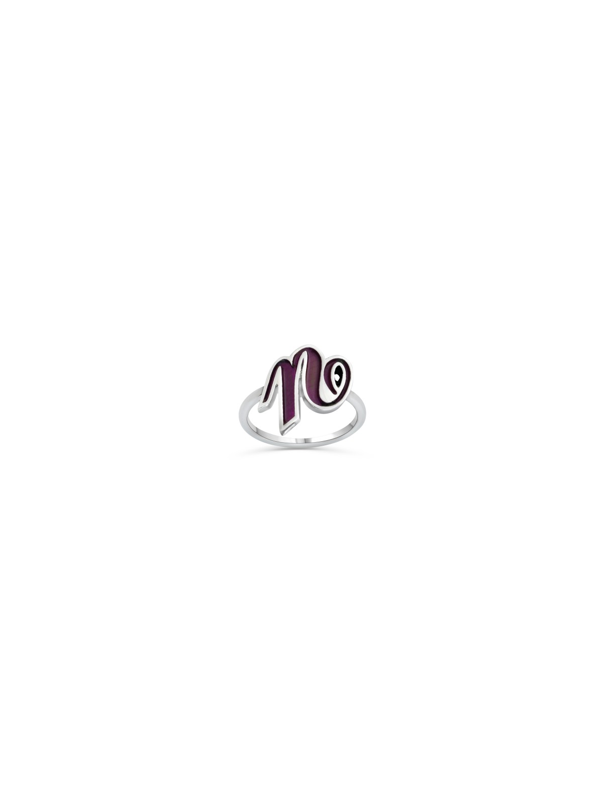 Bague initiale de nom élégant et coloré, cadeaux Tu B'Av, Judaica israélien