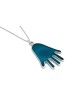 Énorme pendentif en argent Hamsa minimaliste et moderne, Sterling Silver Fami