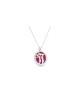 Extra Large Enamel Chai Silver Pendant , Sterling Silver Family Neckla