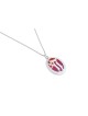 Pendentif en argent Chai en émail extra large, collier familial en argent sterling