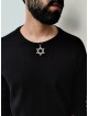 Collier étoile de David en argent sterling extra large, argent sterling F