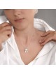Beau grand pendentif Chai en argent avec émail sarcelle, bijoux Chai, est