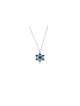 Grand collier étoile de David avec émail, cou familial en argent sterling