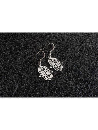 Boucles d’oreilles en argent sterling en filigrane Hamsa, bijoux en filigrane juif, est