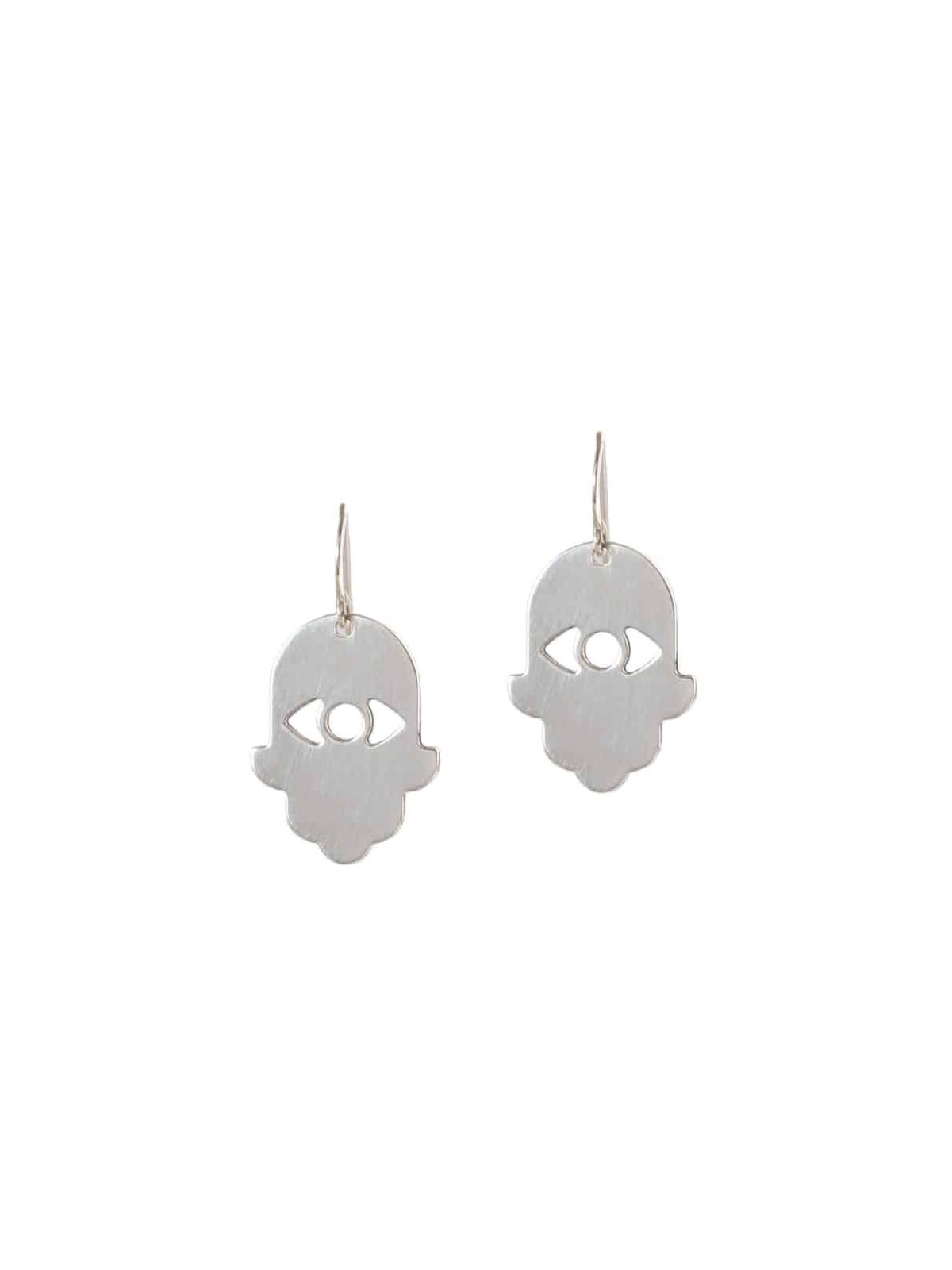 Boucles d’oreilles en argent Hamsa lisses avec oeil, cadeaux Tu B'Av, judaïque israélien