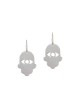 Smooth Hamsa Silver Earrings with Eye , Tu B'Av Gifts , Israeli Judaic
