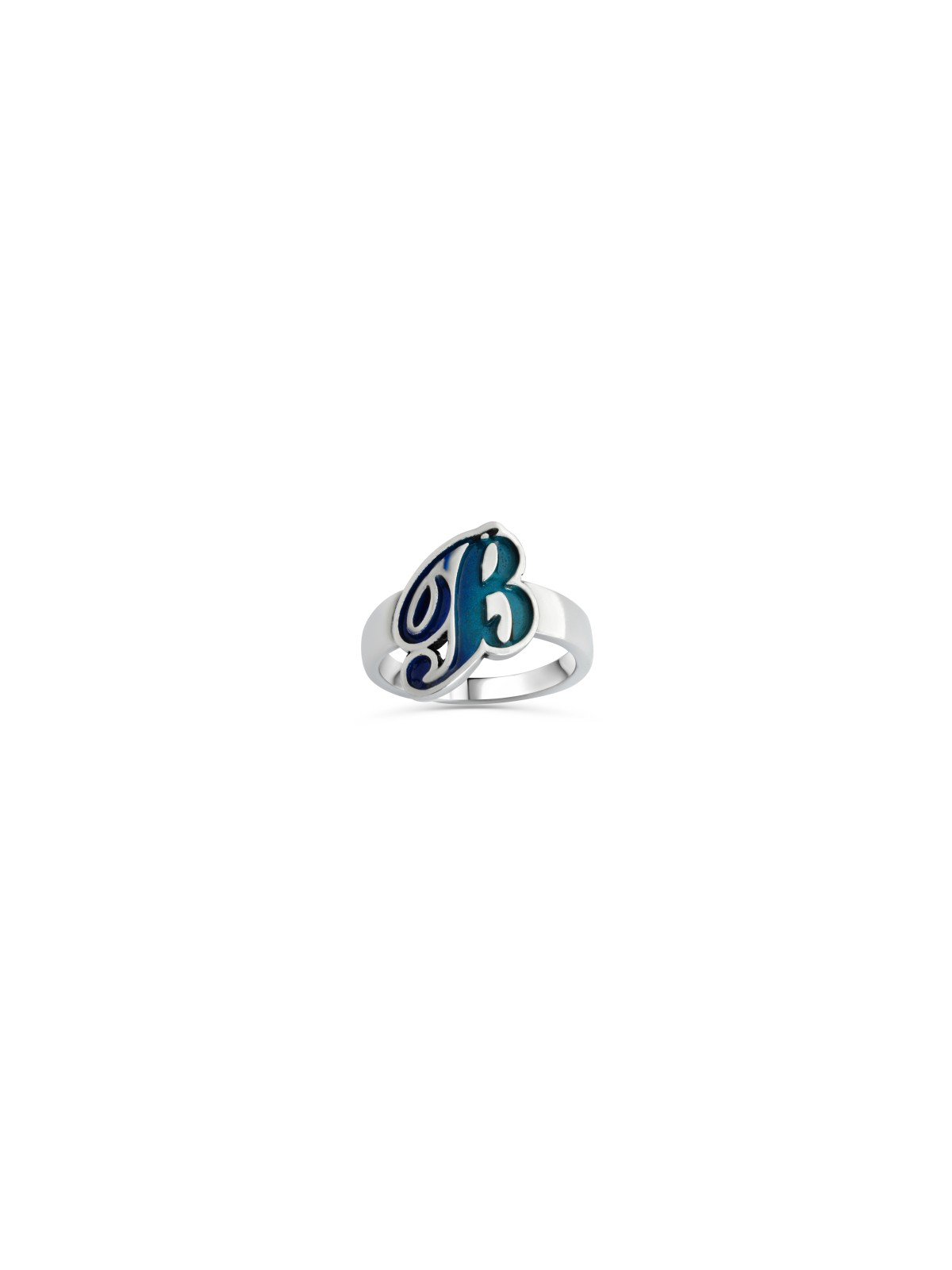 Bague initiale colorée audacieuse et élégante, cadeaux Tu B'Av, israélien