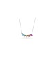 Collier Eshet Chayil en argent émail coloré, famille en argent sterling