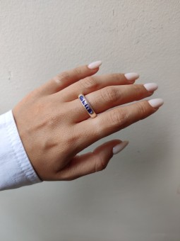 Anneau émaillé de nom hébreu personnalisé, cadeaux Tu B'Av, Judaica israélien