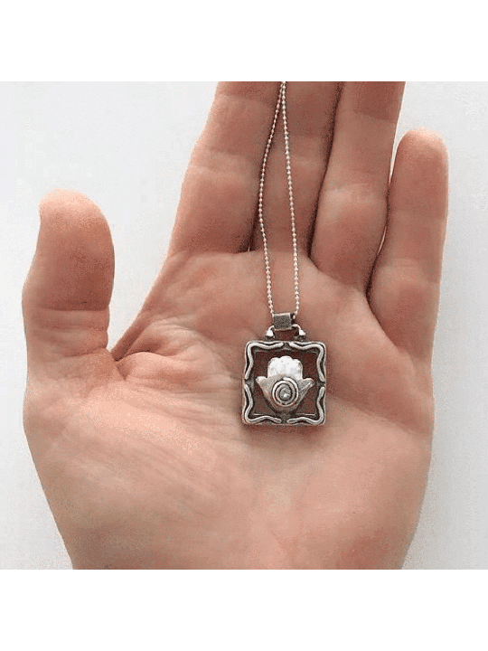 Pendentif spécial Hamsa Luck en argent sterling, famille en argent sterling Ne
