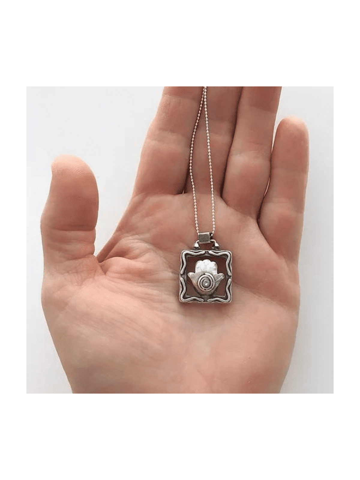 Pendentif spécial Hamsa Luck en argent sterling, famille en argent sterling Ne