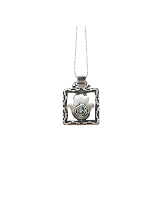 Special Hamsa Luck Sterling Silver Pendant , Sterling Silver Family Ne
