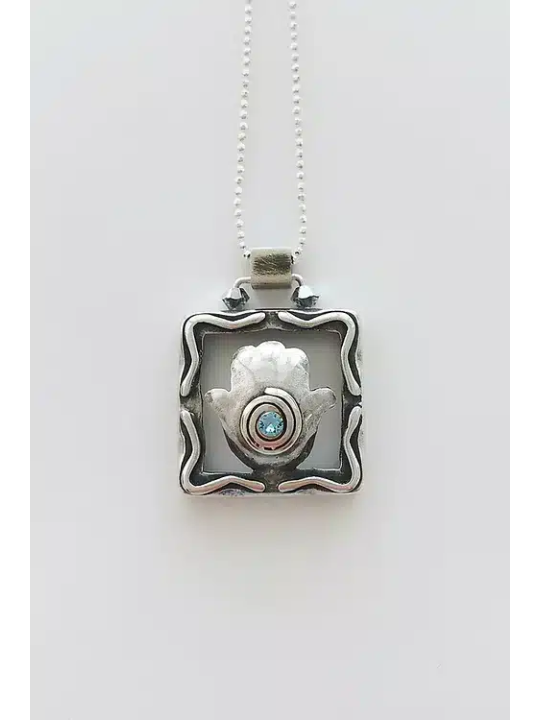 Pendentif spécial Hamsa Luck en argent sterling, famille en argent sterling Ne