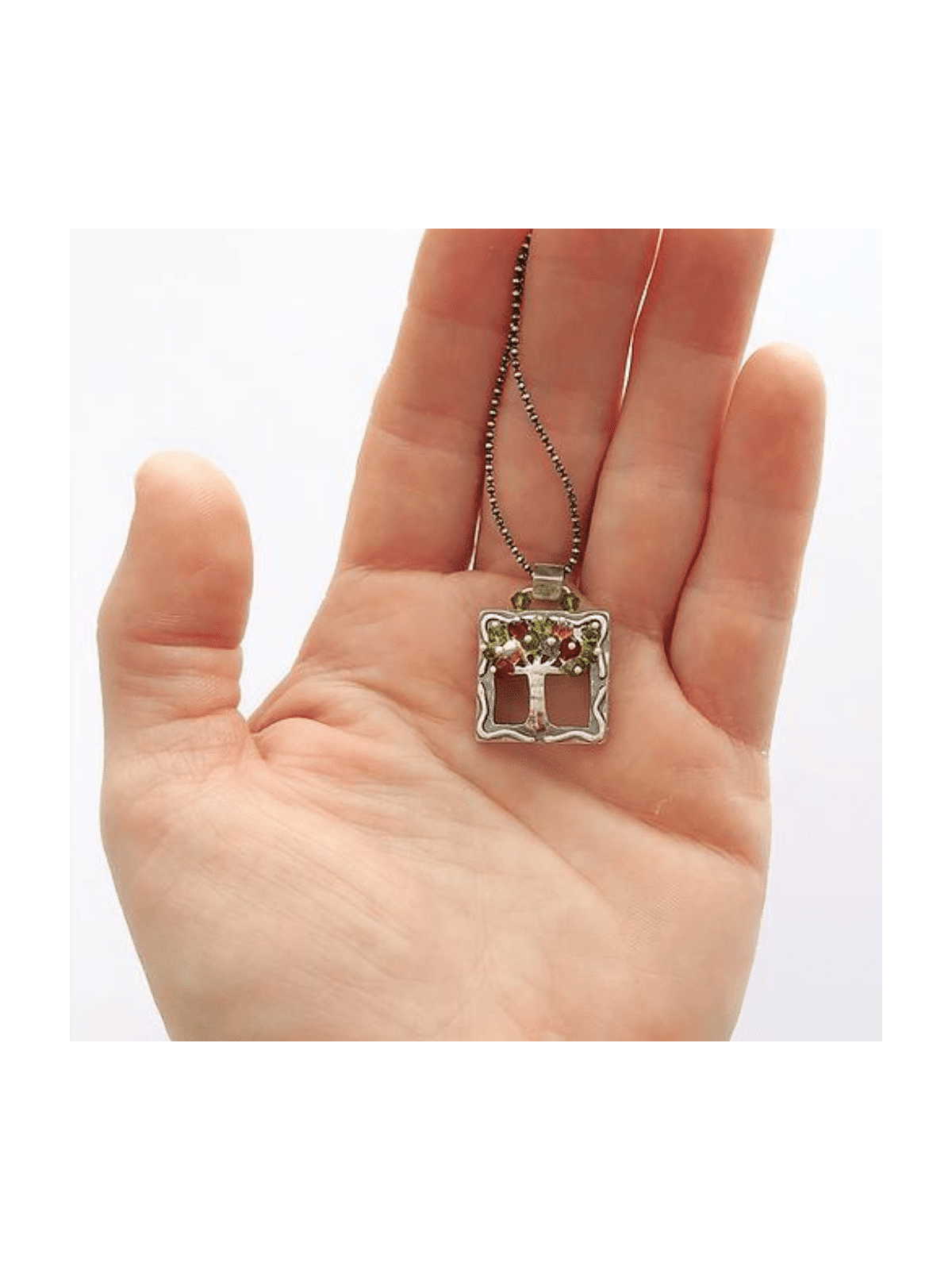 Tree Square Special Sterling Silver Pendant , Sterling Silver Family N