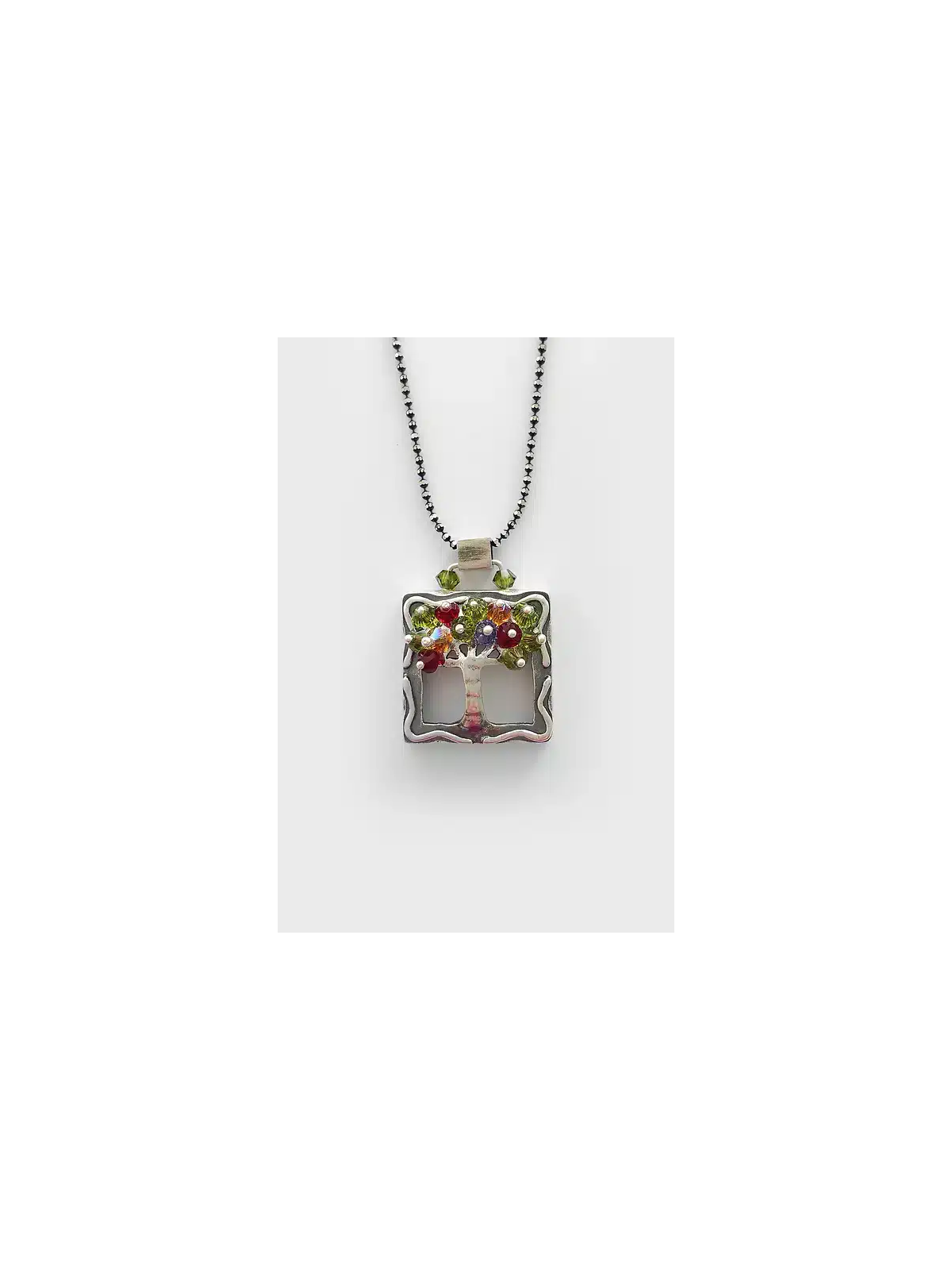 Tree Square Special Sterling Silver Pendant , Sterling Silver Family N
