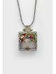 Pendentif spécial en argent sterling Tree Square, famille en argent sterling N