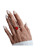 Bague délicate avec cœur en émail, cadeaux Tu B'Av, Judaica israélienne
