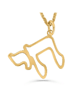 Pendentif Chai creux en or 14 carats moderne et élégant, cadeaux de mariage juif,