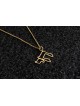 תליון צ'אי חלול זהב 14K מודרני ומסוגנן , מתנות חתונה יהודיות ,