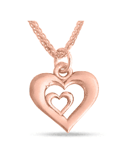 Pendentif double cœur en or jaune, cadeaux de mariage juif, Juda israélien