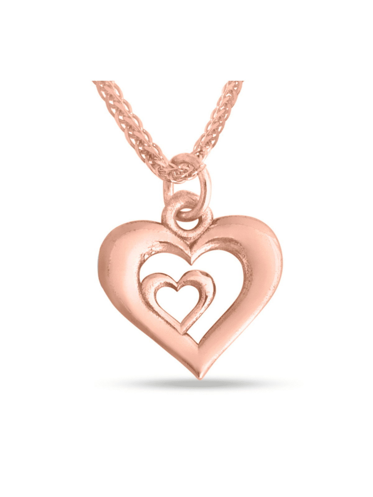 Yellow Gold Double Heart Pendant , Jewish Wedding Gifts , Israeli Juda