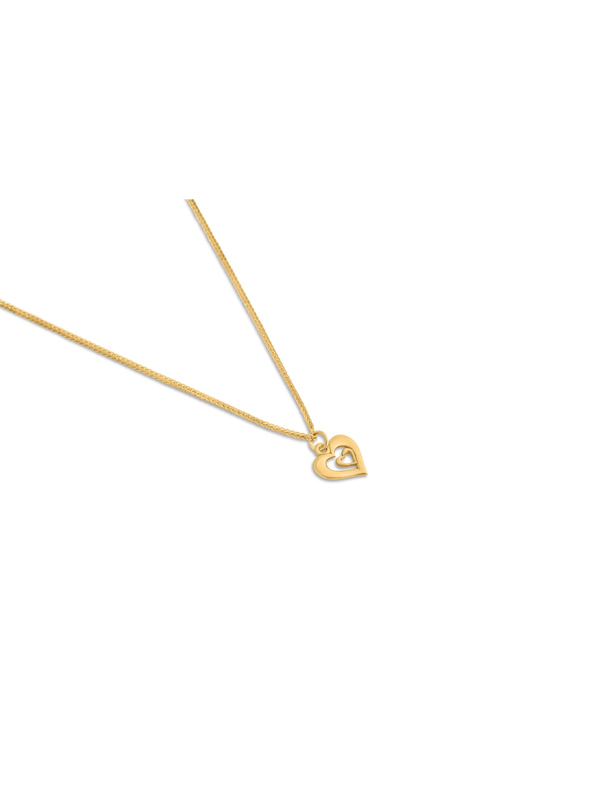 Yellow Gold Double Heart Pendant , Jewish Wedding Gifts , Israeli Juda