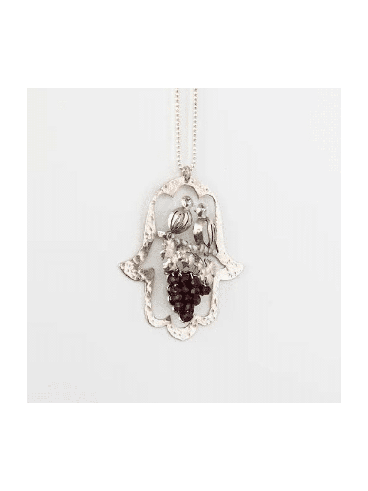 Pendentif Hamsa d'oiseaux aimants découpés, colliers de famille en argent sterling
