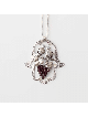 Pendentif Hamsa d'oiseaux aimants découpés, colliers de famille en argent sterling