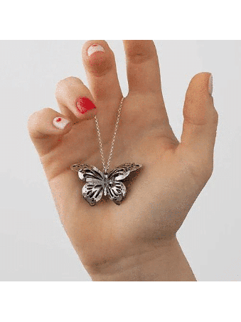 Collier papillon délicat en argent sterling T, argent sterling F