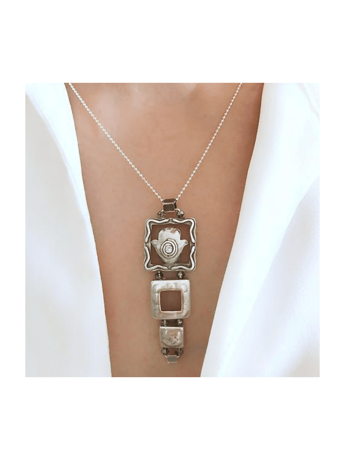 Hamsa Lucky Hand תליון כסף סטרלינג, צוואר משפחתי מכסף סטרלינג