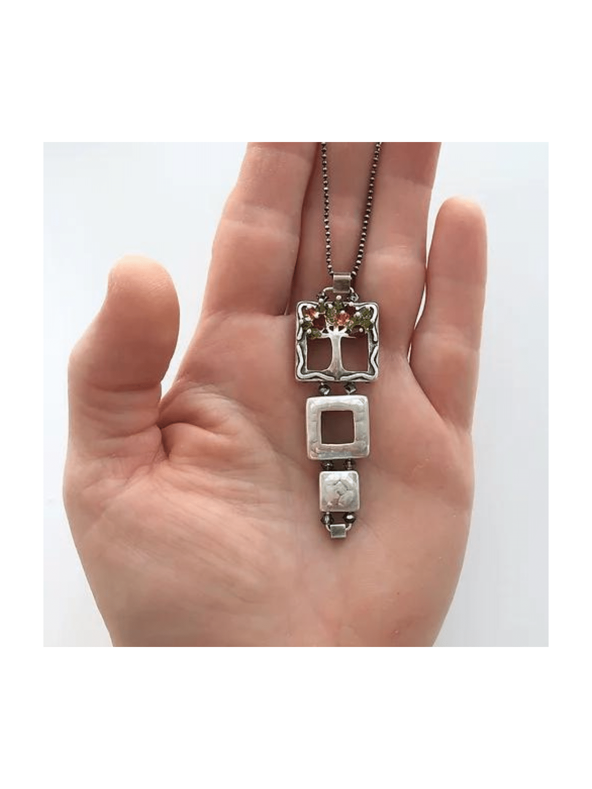 Superbe pendentif en argent sterling arbre, collier familial en argent sterling