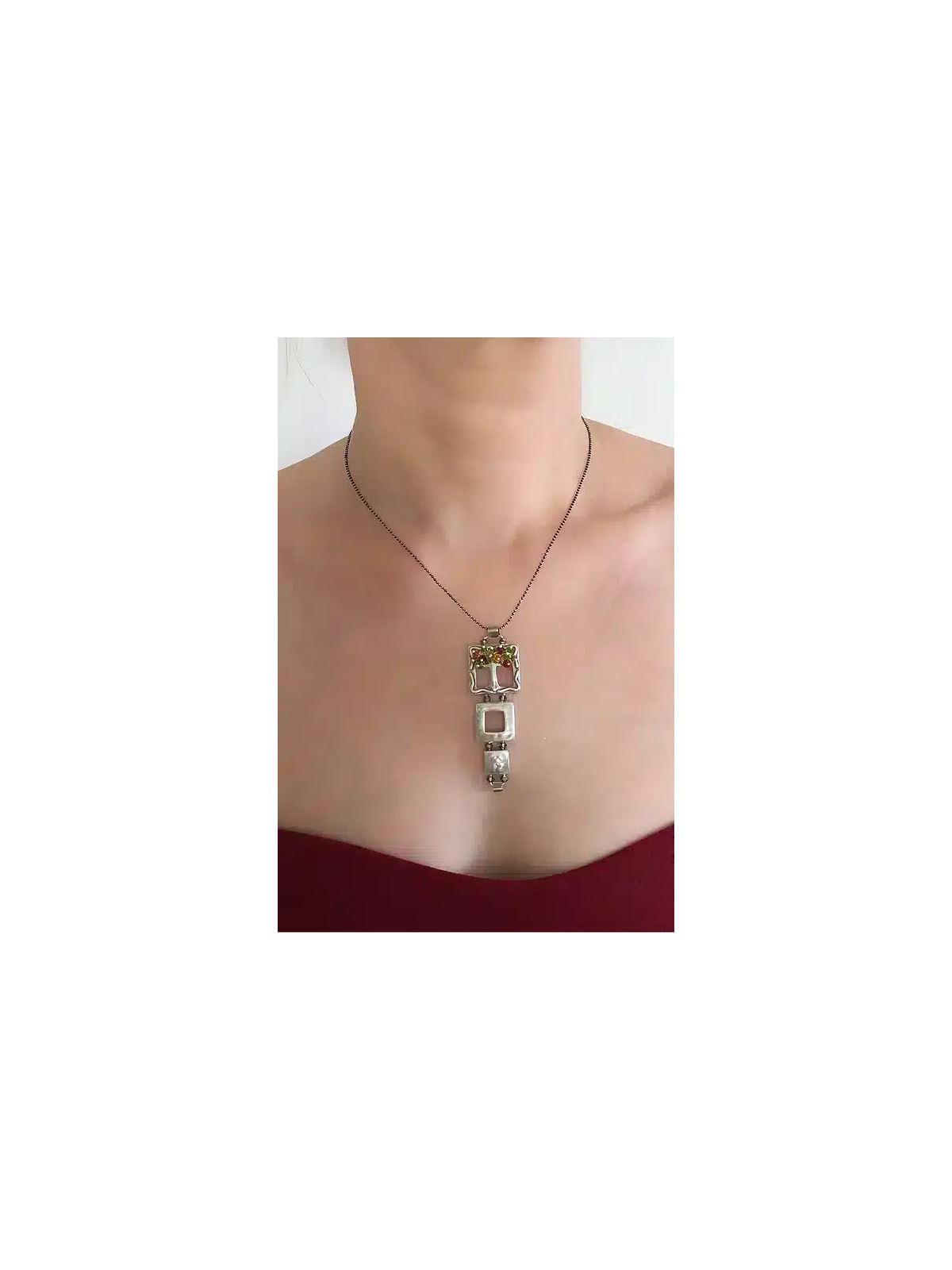 Stunning Tree Sterling Silver Pendant , Sterling Silver Family Necklac