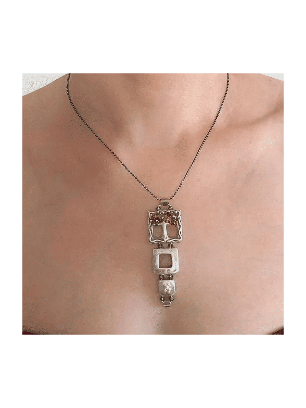 Stunning Tree Sterling Silver Pendant , Sterling Silver Family Necklac