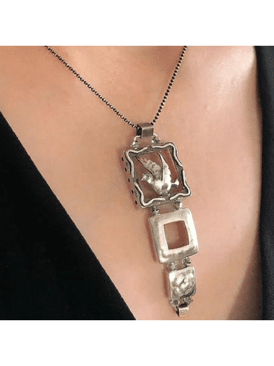 Magnificent Dove Peace Sterling Silver Pendant , Sterling Silver Famil