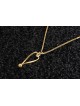 Collier coeur creux en or jaune illusion, cadeaux de mariage juif, est