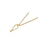 Collier coeur creux en or jaune illusion, cadeaux de mariage juif, est