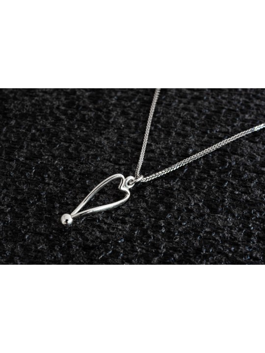 Collier coeur creux en or jaune illusion, cadeaux de mariage juif, est