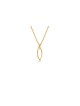 Collier coeur creux en or jaune illusion, cadeaux de mariage juif, est