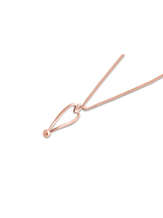 Collier coeur creux en or jaune illusion, cadeaux de mariage juif, est