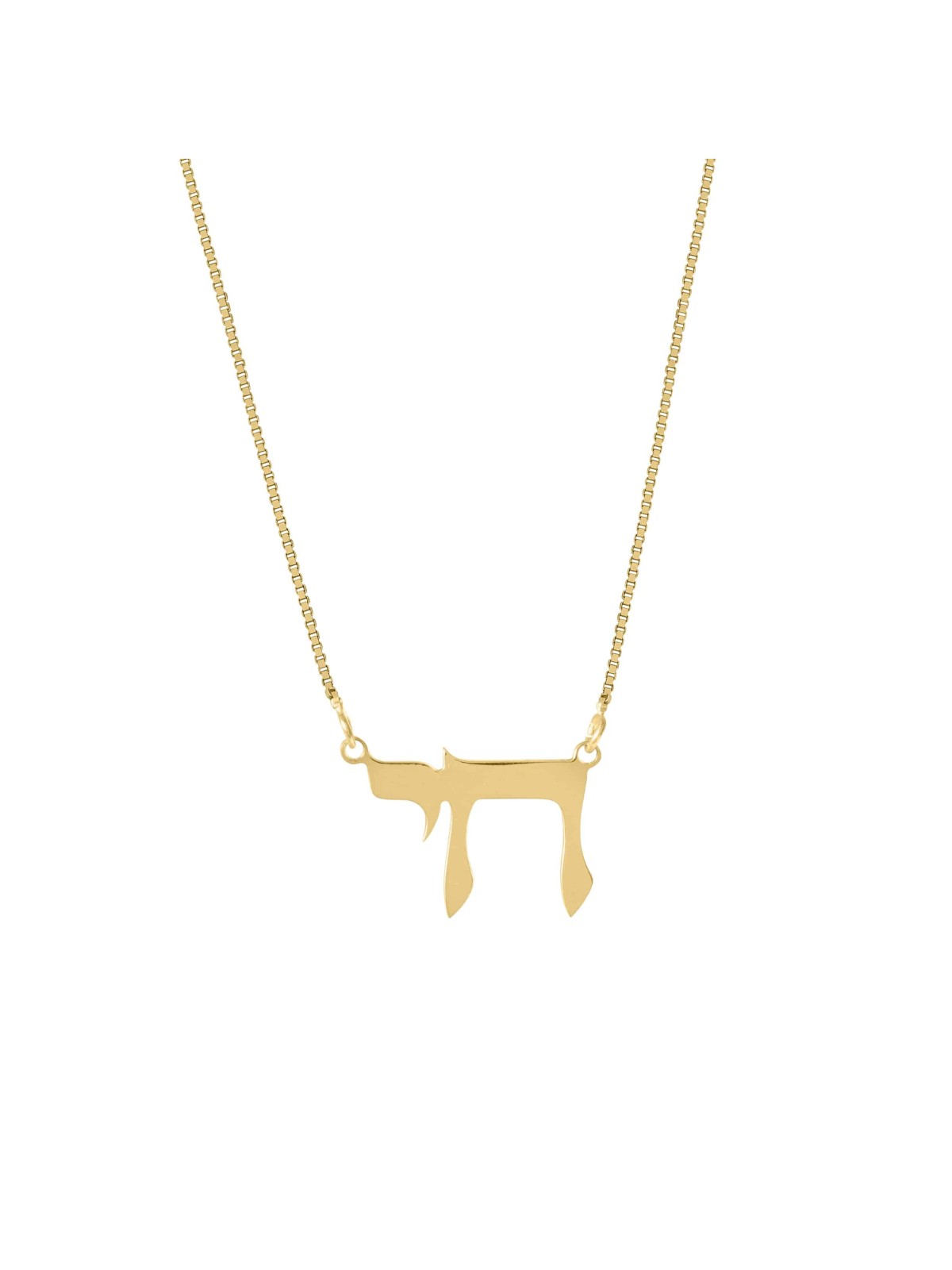 Small and Delicate Modern Style 14K Gold Chai Neck , Tu B'Av Gifts , I