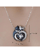 Loving Cats Unique Sterling Silver Pendant , Sterling Silver Family Ne