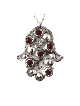BIg Size Hamsa Embellished Sterling Silver Pendant , Tu B'Av Gifts , I
