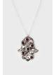 Pendentif en argent sterling embelli Hamsa de grande taille, cadeaux Tu B'Av, I