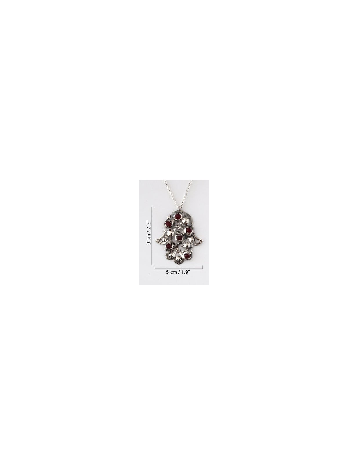 Pendentif en argent sterling embelli Hamsa de grande taille, cadeaux Tu B'Av, I